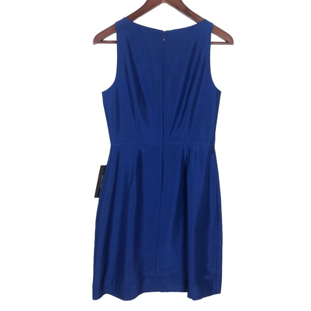 NWT J. Crew Liza 100% Silk Blue Dress Women's Size 4 - Picture 2 of 6
